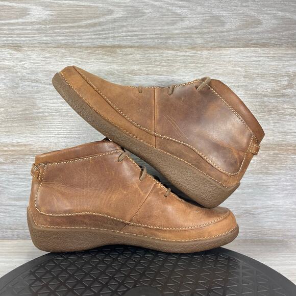 Duluth Trading Co Women’s Andina Brown Leather Lace Up Chukka Boots Size 8.5 - Picture 6 of 8